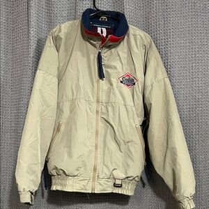 Durable Beige Windbreaker Jacket